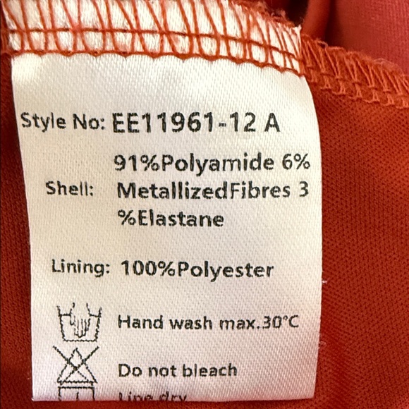 Ever Pretty Rust Orange Pleated Empire Waist Maxi Dress SKU1474 - Picture 10 of 10